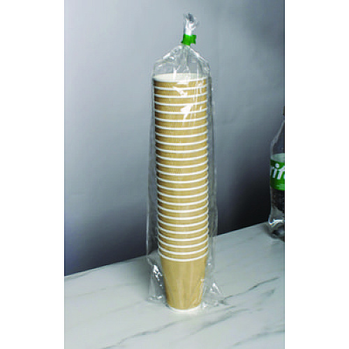 Karat Ripple Hot Cups, 12 oz, Paper, Kraft/White, 500/Carton (CKRC512)