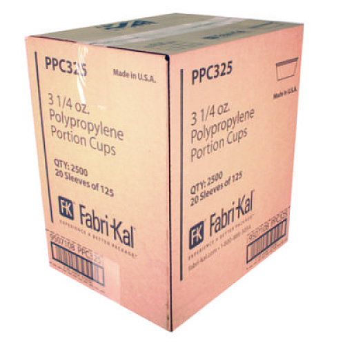 Fabri-Kal Portion Cups, 3.25 oz, Plastic, Clear, 2,500/Carton (PPC325)