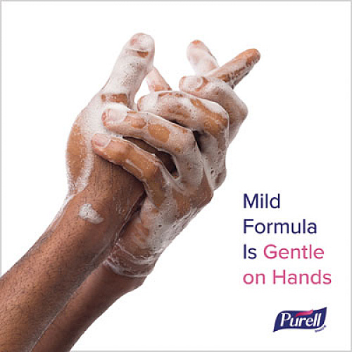 PURELL Antimicrobial Foaming Hand Soap Refill, For ES10 Dispensers, Plum Scent, 1,200 mL, 2/Carton (838202)