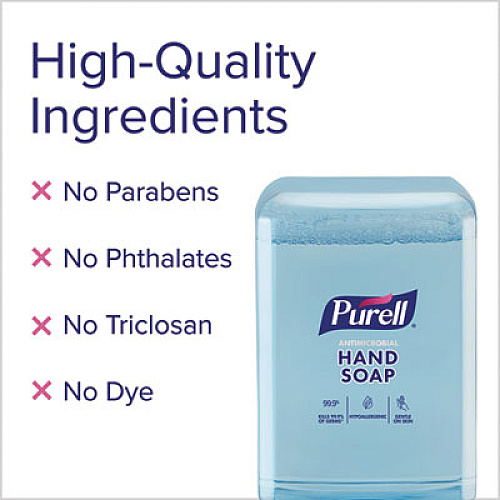 PURELL Antimicrobial Foaming Hand Soap Refill, For ES10 Dispensers, Plum Scent, 1,200 mL, 2/Carton (838202)