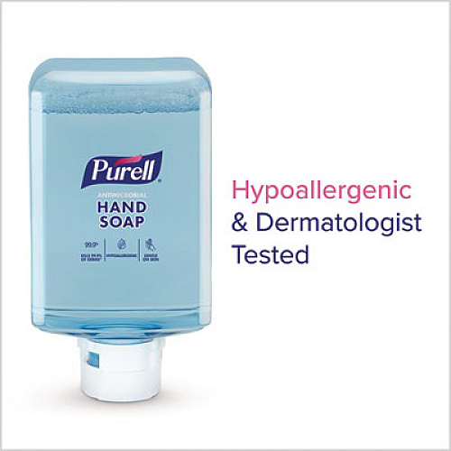 PURELL Antimicrobial Foaming Hand Soap Refill, For ES10 Dispensers, Plum Scent, 1,200 mL, 2/Carton (838202)