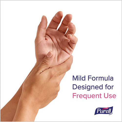 PURELL Antimicrobial Foaming Hand Soap Refill, For ES10 Dispensers, Fragrance-Free, 1,200 mL, 2/Carton (838302CT)