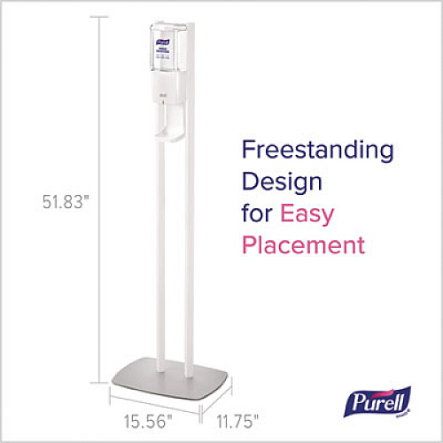 PURELL ES10 Dispenser Floor Stand with Automatic Hand Sanitizer Dispenser, 15.56 x 11.75 x 51.82, White (8210DS)