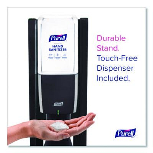 PURELL ES10 Dispenser Floor Stand with Automatic Hand Sanitizer Dispenser, 15.56 x 11.75 x 51.82, Graphite (8214DS)