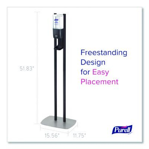 PURELL ES10 Dispenser Floor Stand with Automatic Hand Sanitizer Dispenser, 15.56 x 11.75 x 51.82, Graphite (8214DS)