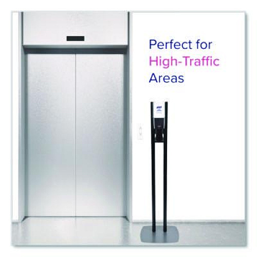 PURELL ES10 Dispenser Floor Stand with Automatic Hand Sanitizer Dispenser, 15.56 x 11.75 x 51.82, Graphite (8214DS)