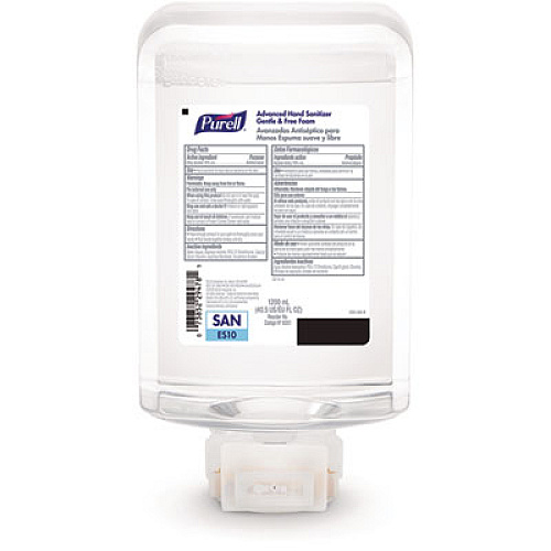 PURELL Advanced Hand Sanitizer Fragrance Free Foam, For ES10 Automatic Dispensers, 1,200 mL Refill, Fragrance-Free, 2/Carton (835102CT)