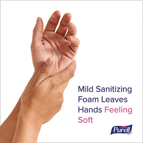 PURELL Advanced Hand Sanitizer ULTRA NOURISHING Foam, For ES10 Dispensers, 1,200 mL Refill, Fragrance-Free, 2/Carton (835702CT)