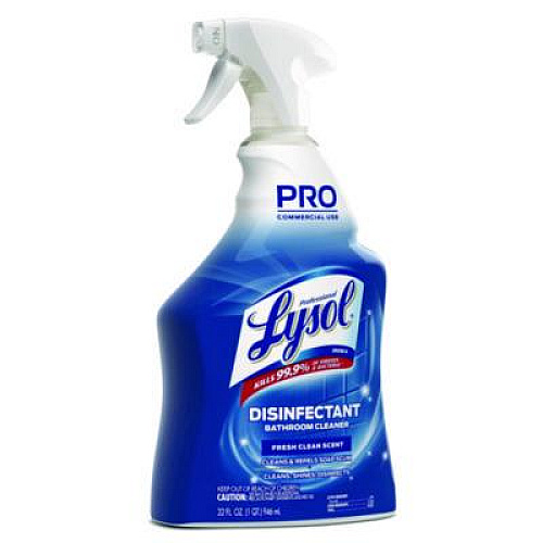 Professional LYSOL Brand Disinfectant Bathroom Cleaner, 32 oz Spray Bottle, 12/Carton (04685CT)