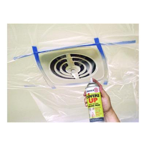 Zinsser Covers Up Ceiling Paint and Primer, Interior, Flat White, 13 oz Aerosol Can, 6/Carton (3688CT)