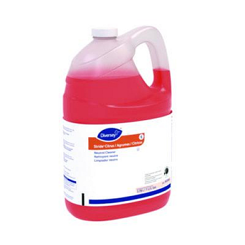 Diversey Stride Neutral Cleaner, Citrus, 1 gal, 4 Bottles/Carton (101109753)