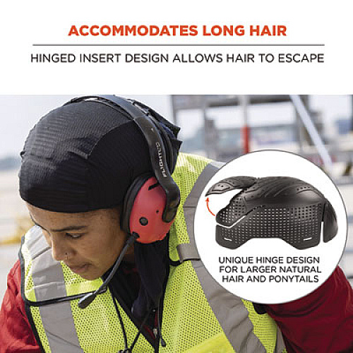 ergodyne Skullerz 8948 Mesh Do Rag Bandana and Bump Cap Insert, Black (23468)