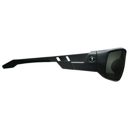 ergodyne Skullerz ODIN Anti-Scratch Enhanced Anti-Fog Safety Glasses, Matte Black Full Frame, Smoke Dual Lens (50435)