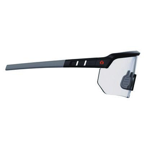 ergodyne Skullerz AEGIR Anti-Scratch Enhanced Anti-Fog Safety Glasses, Matte Black Half Frame, Clear Single Lens (55002)