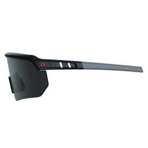 ergodyne Skullerz AEGIR Safety Glasses, Matte Black Half Frame, Smoke Single Lens (55005)