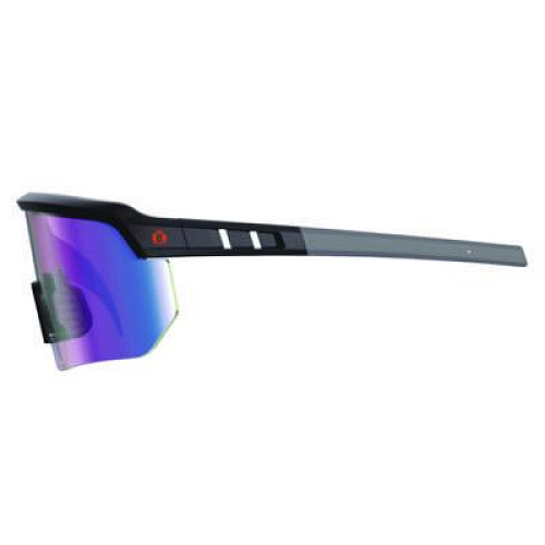 ergodyne Skullerz AEGIR Safety Glasses, Matte Black Half Frame, Mirrored Blue Single Lens (55007)
