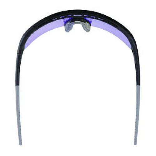 ergodyne Skullerz AEGIR Anti-Scratch Enhanced Anti-Fog Safety Glasses, Matte Black Half Frame, Mirrored Blue Single Lens (55008)