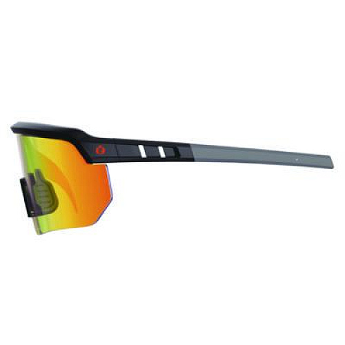 ergodyne Skullerz AEGIR Safety Glasses, Matte Black Half Frame, Mirrored Orange Single Lens (55009)