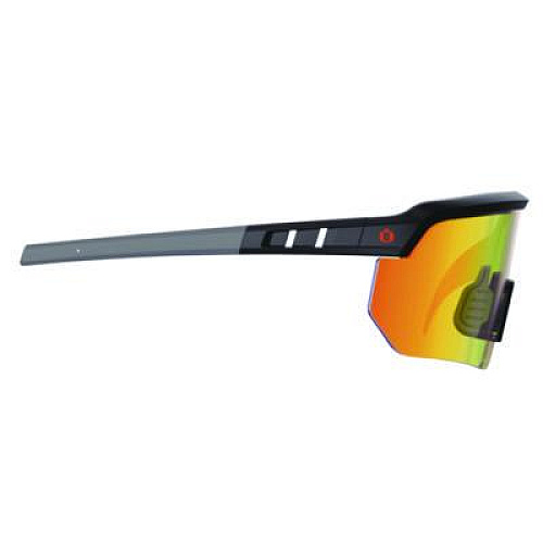 ergodyne Skullerz AEGIR Anti-Scratch Enhanced Anti-Fog Safety Glasses, Matte Black Half Frame, Mirrored Orange Single Lens (55010)