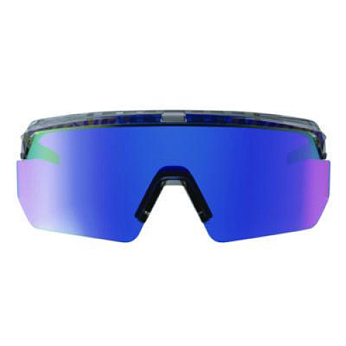 ergodyne Skullerz AEGIR Anti-Scratch Enhanced Anti-Fog Safety Glasses, Clear Smoke Half Frame, Mirrored Blue Single Lens (55012)