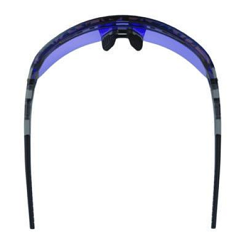 ergodyne Skullerz AEGIR Anti-Scratch Enhanced Anti-Fog Safety Glasses, Clear Smoke Half Frame, Mirrored Blue Single Lens (55012)