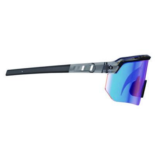 ergodyne Skullerz AEGIR Anti-Scratch Enhanced Anti-Fog Safety Glasses, Clear Smoke Half Frame, Mirrored Blue Single Lens (55012)