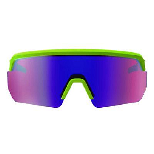ergodyne Skullerz AEGIR Anti-Scratch Enhanced Anti-Fog Safety Glasses, Lime Half Frame, Mirrored Purple Single Lens (55016)