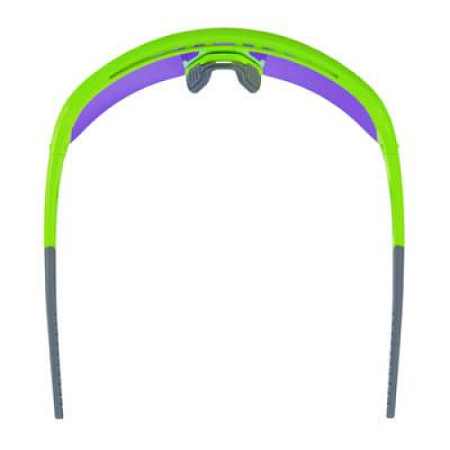 ergodyne Skullerz AEGIR Anti-Scratch Enhanced Anti-Fog Safety Glasses, Lime Half Frame, Mirrored Purple Single Lens (55016)