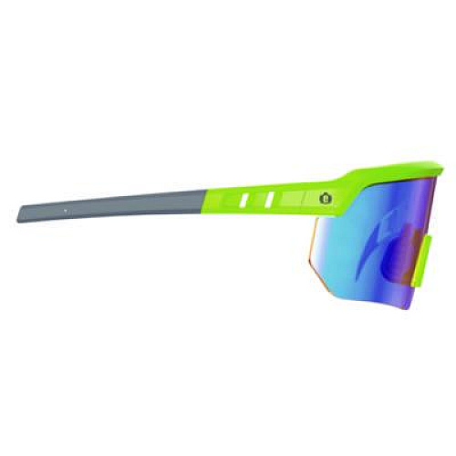 ergodyne Skullerz AEGIR Safety Glasses, Lime Half Frame, Mirrored Blue Single Lens (55017)