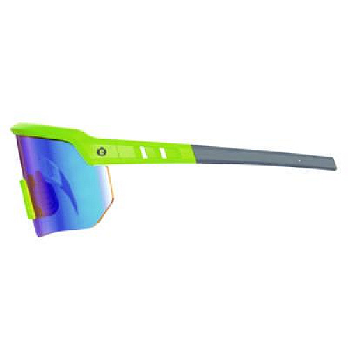 ergodyne Skullerz AEGIR Safety Glasses, Lime Half Frame, Mirrored Blue Single Lens (55017)