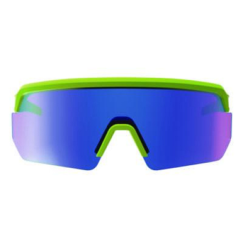 ergodyne Skullerz AEGIR Anti-Scratch Enhanced Anti-Fog Safety Glasses, Lime Half Frame, Mirrored Blue Single Lens (55018)
