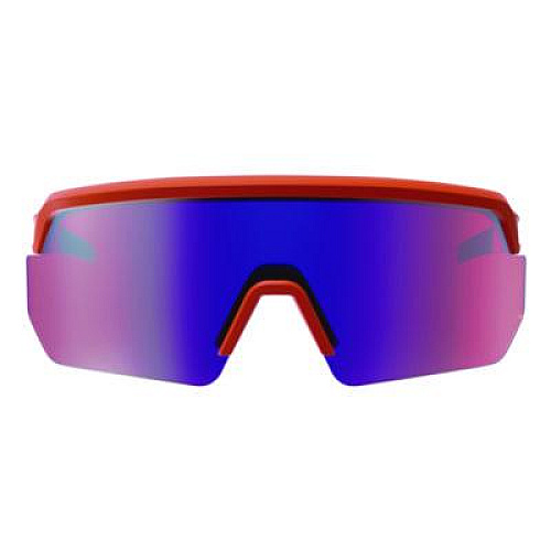 ergodyne Skullerz AEGIR Anti-Scratch Enhanced Anti-Fog Safety Glasses, Orange Half Frame, Mirrored Purple Single Lens (55020)