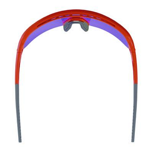 ergodyne Skullerz AEGIR Anti-Scratch Enhanced Anti-Fog Safety Glasses, Orange Half Frame, Mirrored Purple Single Lens (55020)