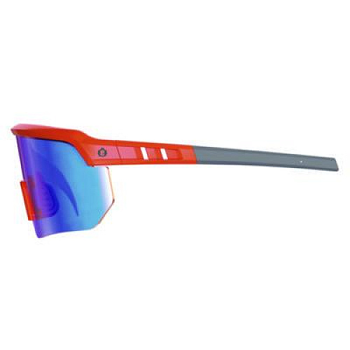 ergodyne Skullerz AEGIR Safety Glasses, Orange Half Frame, Mirrored Blue Single Lens (55021)