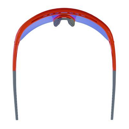 ergodyne Skullerz AEGIR Anti-Scratch Enhanced Anti-Fog Safety Glasses, Orange Half Frame, Mirrored Blue Single Lens (55022)