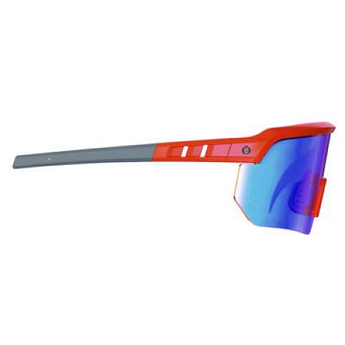 ergodyne Skullerz AEGIR Anti-Scratch Enhanced Anti-Fog Safety Glasses, Orange Half Frame, Mirrored Blue Single Lens (55022)