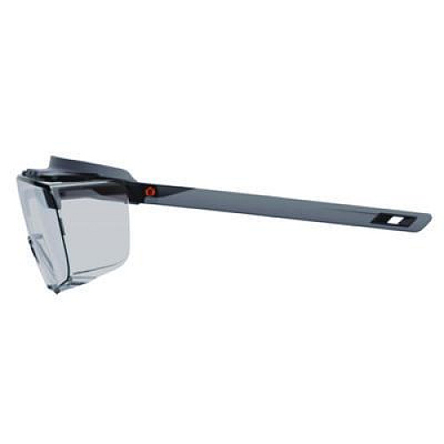 ergodyne Skullerz OSMIN Safety Glasses, Matte Black Half Frame OTG, Clear Single I/O Lens (55103)