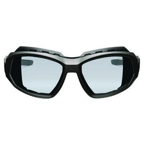 ergodyne Skullerz LOKI Anti-Scratch Enhanced Anti-Fog Convertible Safety Spoggles, Matte Black Half Frame, Clear Dual I/O Lens (56085)