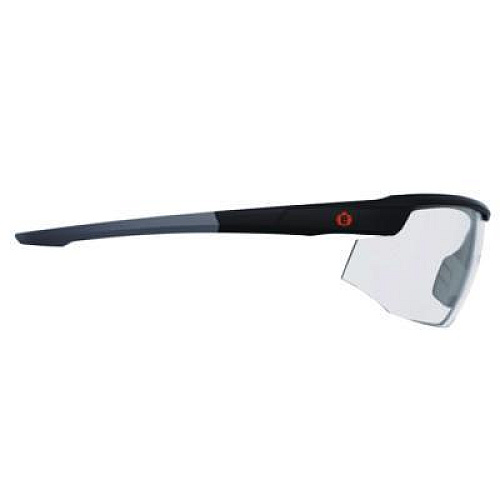 ergodyne Skullerz SKOLL Anti-Scratch Enhanced Anti-Fog Safety Glasses, Matte Black Half Frame, Clear Single Lens (59005)