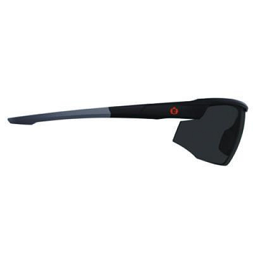 ergodyne Skullerz SKOLL Anti-Scratch Enhanced Anti-Fog Safety Glasses, Matte Black Half Frame, Smoke Single Lens (59035)