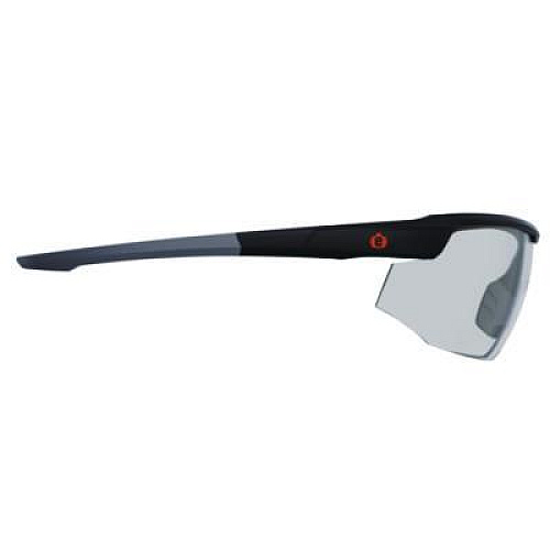 ergodyne Skullerz SKOLL Anti-Scratch Enhanced Anti-Fog Safety Glasses, Matte Black Half Frame, Clear Single I/O Lens (59085)