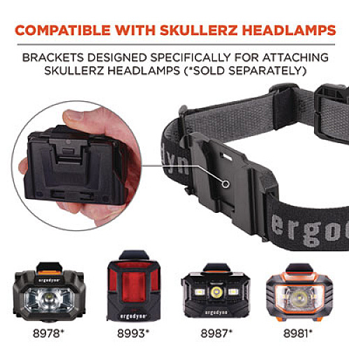 ergodyne Skullerz 8980 Headband Light Mount with Fabric Strap (60292)
