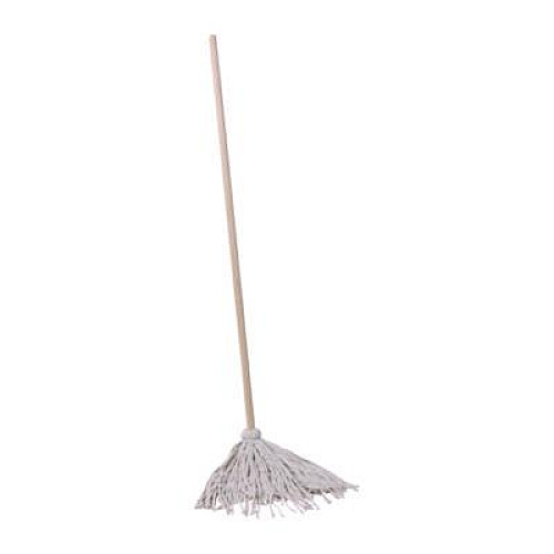 Boardwalk Handle/Deck Mops, #20 White Cotton Head, 54" Natural Wood Handle (120C)