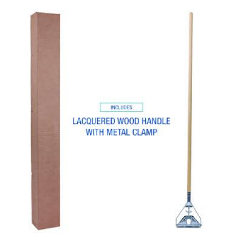 Boardwalk Quick Change Metal Head Mop Handle for No. 20 and Up Heads, 62", Natural (605)