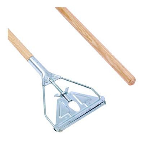 Boardwalk Quick Change Metal Head Mop Handle for No. 20 and Up Heads, 62", Natural (605)