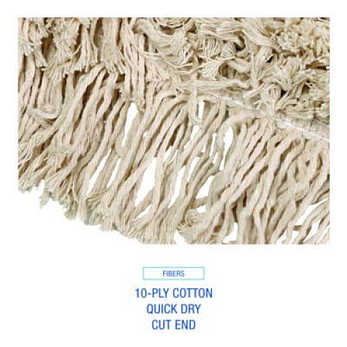Boardwalk Industrial Dust Mop Head, Cotton, 48 x 3, White (1048)