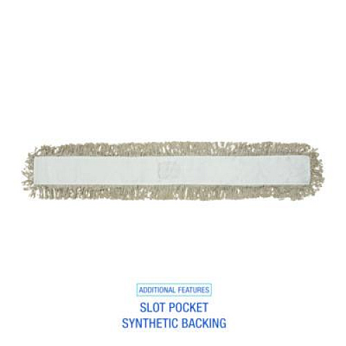 Boardwalk Industrial Dust Mop Head, Cotton, 48 x 3, White (1048)