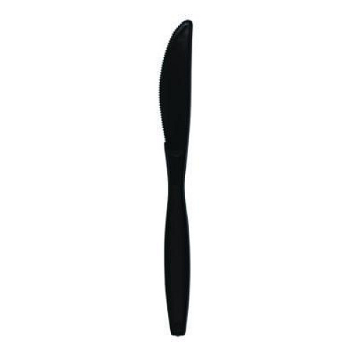 Boardwalk Heavyweight Polypropylene Cutlery, Knife, Plastic, Black, 1,000/Carton (KNIFEHWPPBLA)