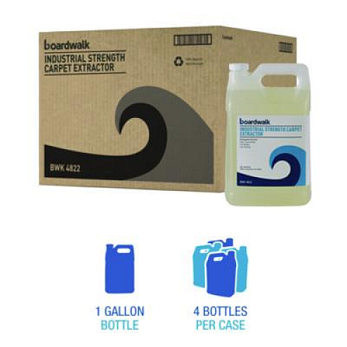Boardwalk Industrial Strength Carpet Extractor, Clean Scent, 1 gal Bottle, 4/Carton (4822)