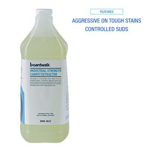 Boardwalk Industrial Strength Carpet Extractor, Clean Scent, 1 gal Bottle, 4/Carton (4822)